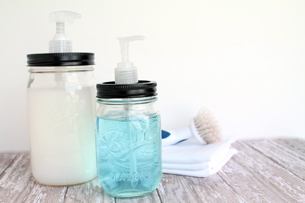 How to make your own Mason Jar Soap Dispensers - Awesome tutorial with lots of photos! at LoveGrowsWild.com #diy #masonjar