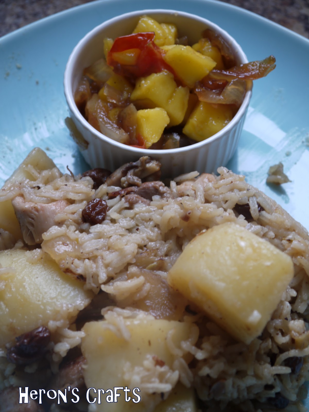Heron's Crafts Zanzibar Pilau and Fresh Mango Chutney