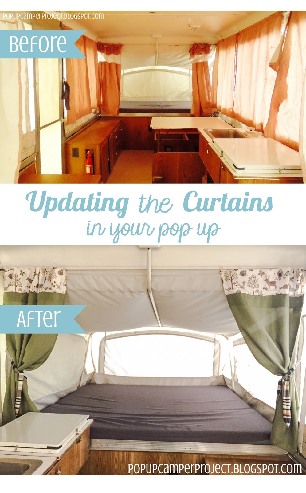 Pop Up Camper Project Updating The Curtains