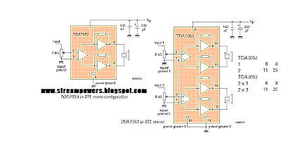 Build a BTL Stereo Amplifier Circuit Diagram with TDA7052 
