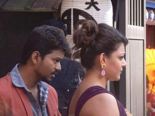 Ilayathalapathy Vijay & KajalAggarwal @ Jilla shooting spot