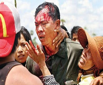 The Villagers was beaten by the CPP's cops in Kompong Speu in 2011