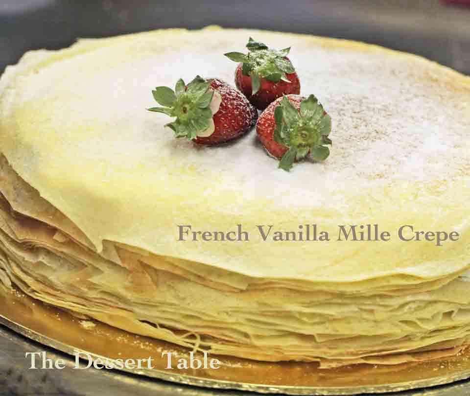 THE DESSERT TABLE Durian Crepes, Various Crepes and Crunchy Cream Puff