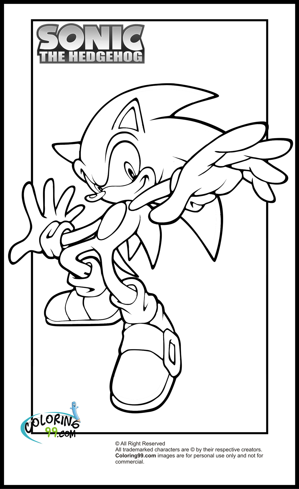Sonic Coloring Pages | Minister Coloring