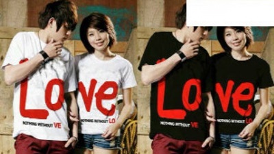 Kaos Couple Lengan Pendek Murah di Jakarta Warna hitam Bahan Combed Kaos Couple Lengan Pendek Murah di Jakarta Warna hitam Bahan Combed