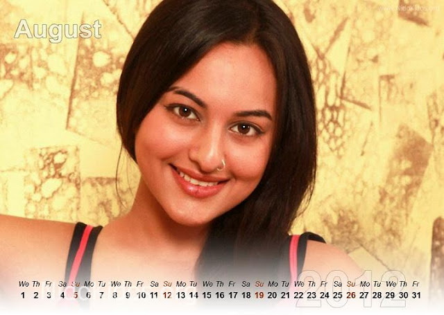 Sonakshi Sinha Calendar 2012