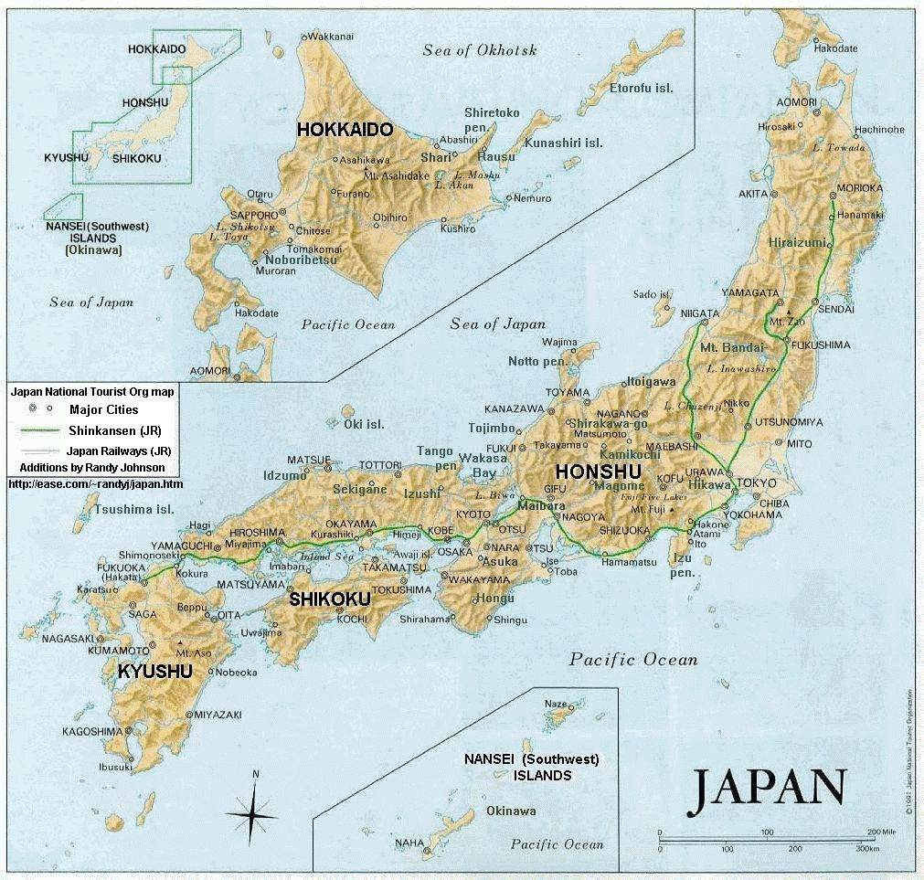 large map of japan
