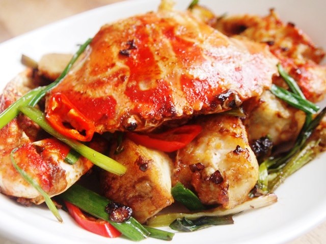 Cách làm Món Ghẹ sốt hành gừng cực ngon