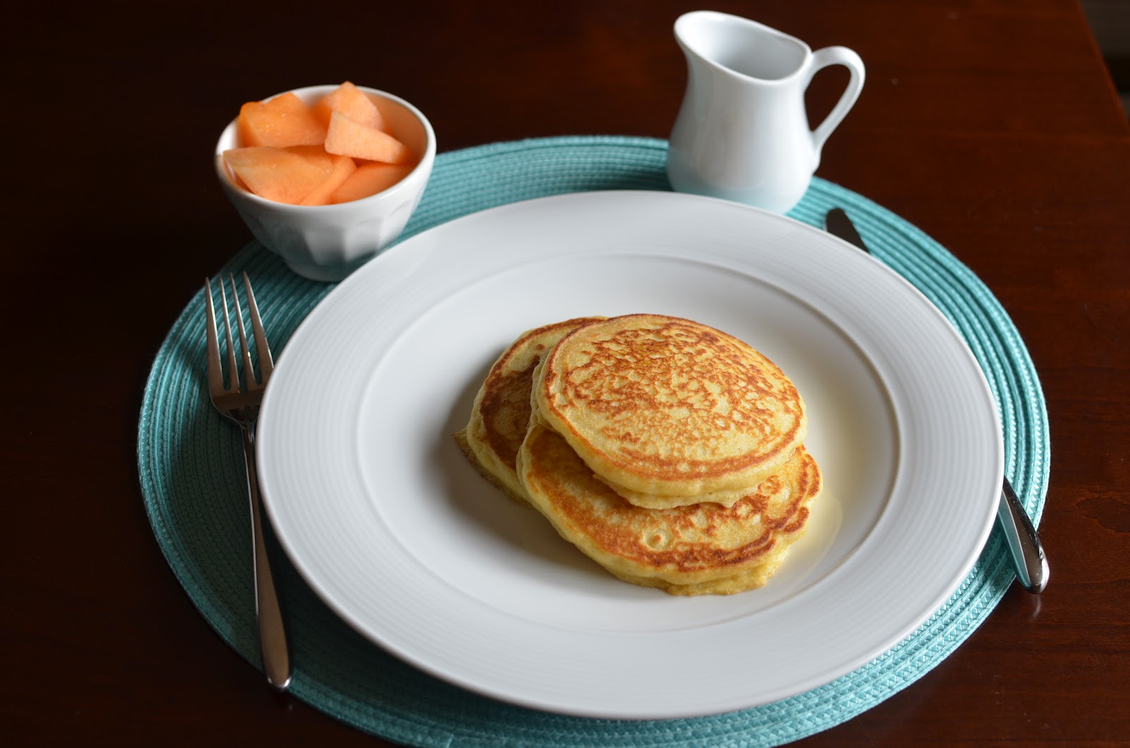 Playing with Flour Cornmeal griddle cakes (pancakes)