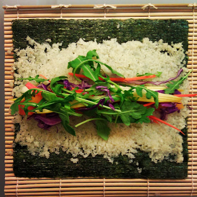c-cooking: Cauliflower rice sushi