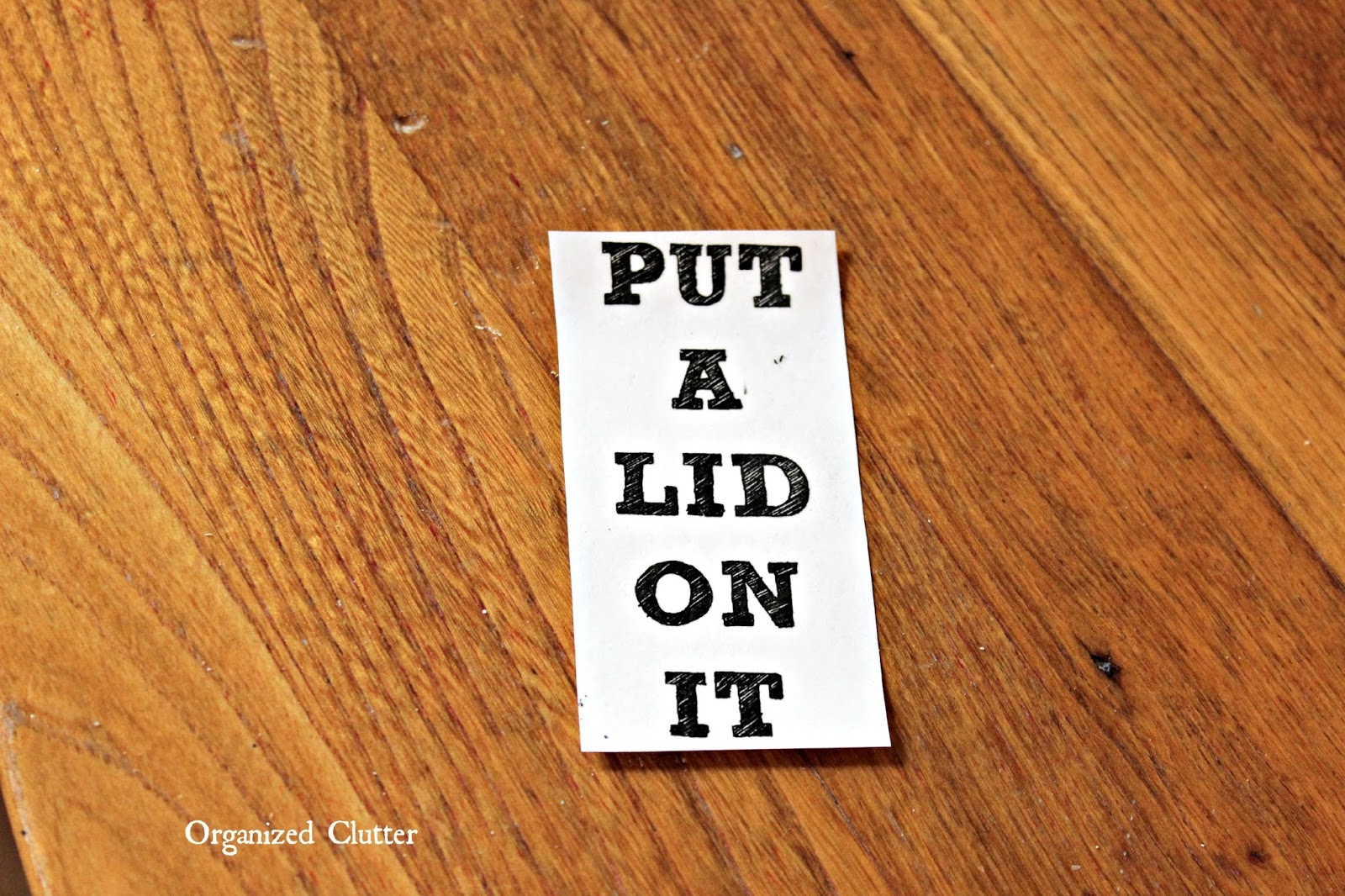 Packing Tape Image Transfer on a Thrift Shop Jar Organized Clutter