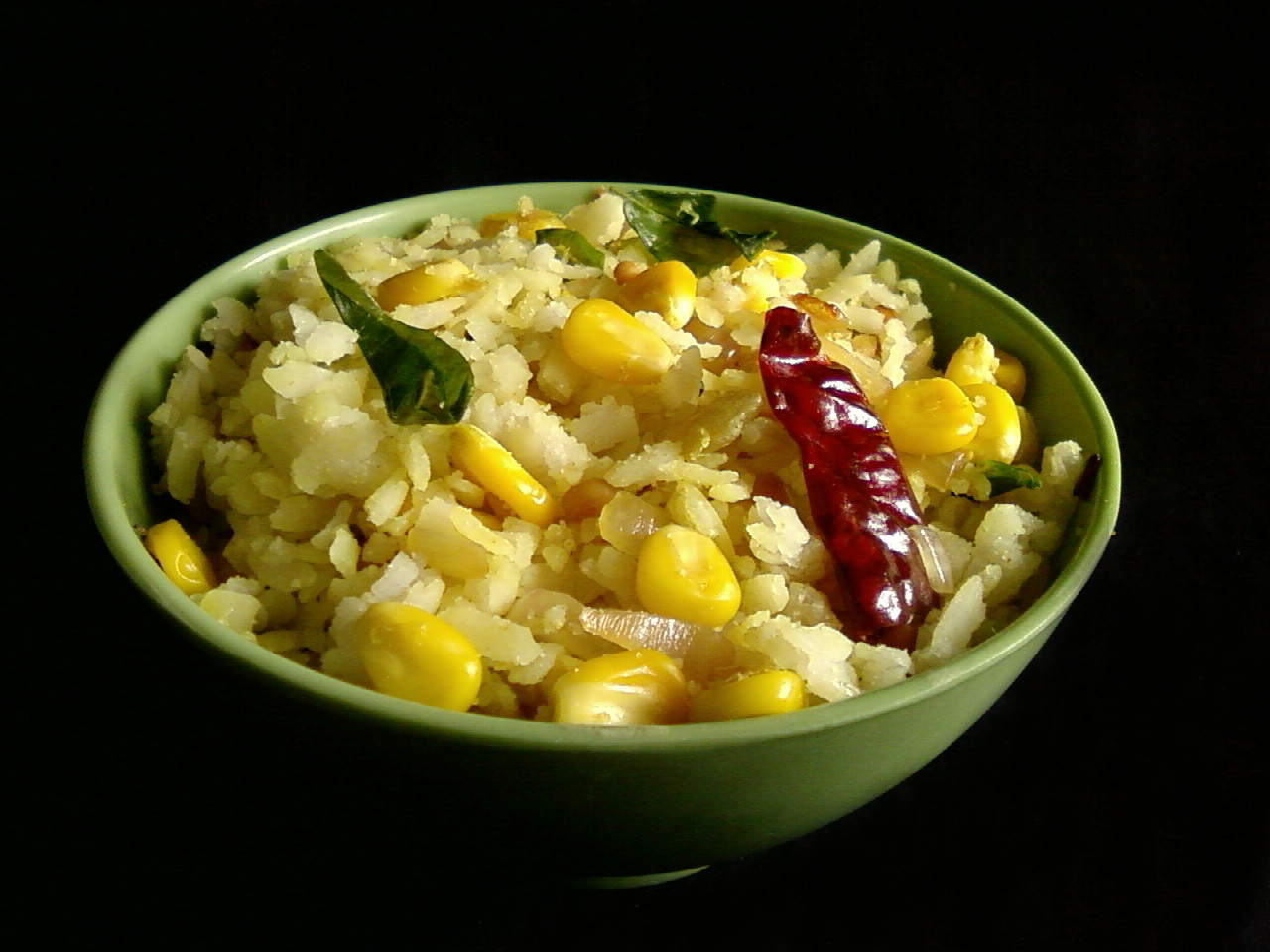 Blend with Spices Corn Poha Beaten Rice with Corn
