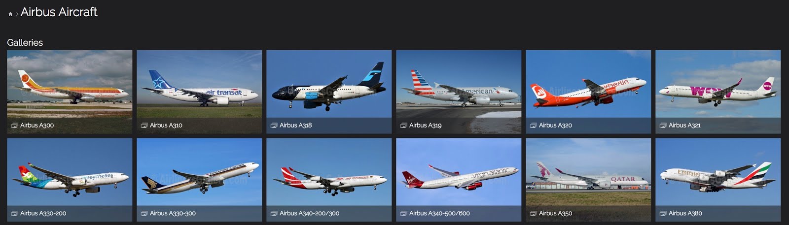 Airbus Airlines - Pick a Type