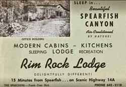 AD FROM YESTERYEAR: <b><i>RIM ROCK LODGE</i></b>