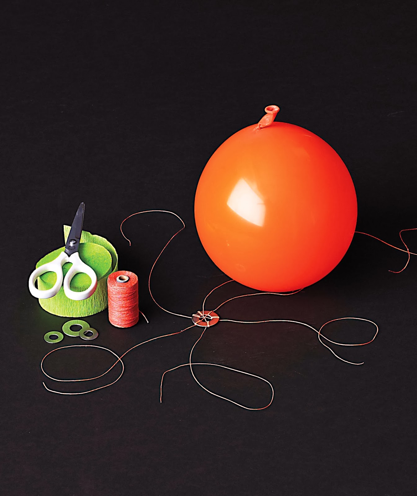 Grosgrain String Cinched Balloon JackoLantern and Gourd Project!