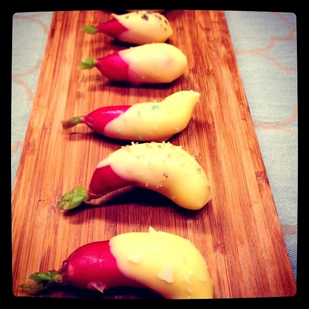 The Sensitive Epicure Butter Dipped Radishes with Sea Salt