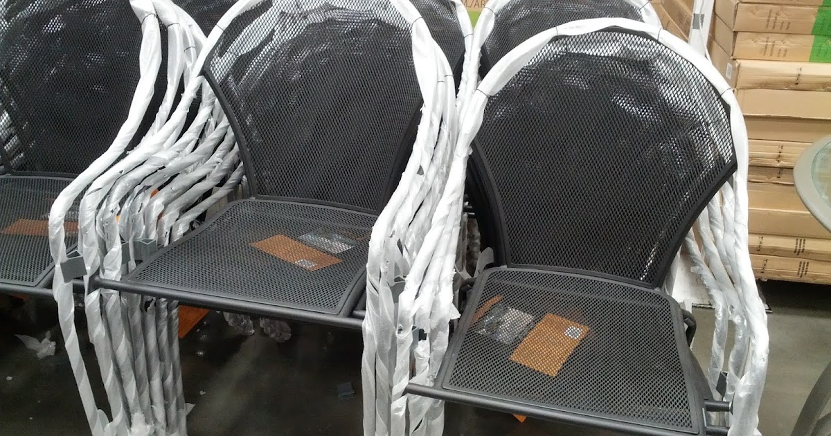 Pacific Casual Stacking Dining Micro Mesh Bistro Chair Costco