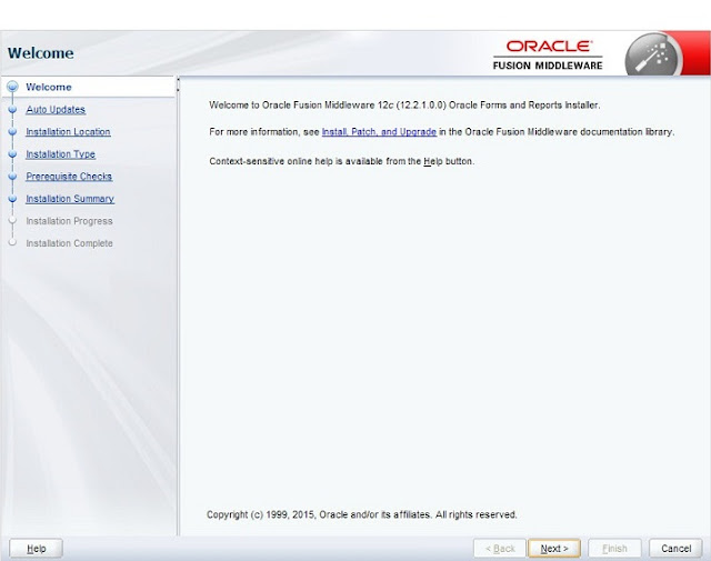 Oracle Forms 12c Installation Step 1