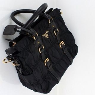 The.Simply.Almari: PRADA Gaufre\u0026#39; nappa leather / NYLON BN1336 tote  