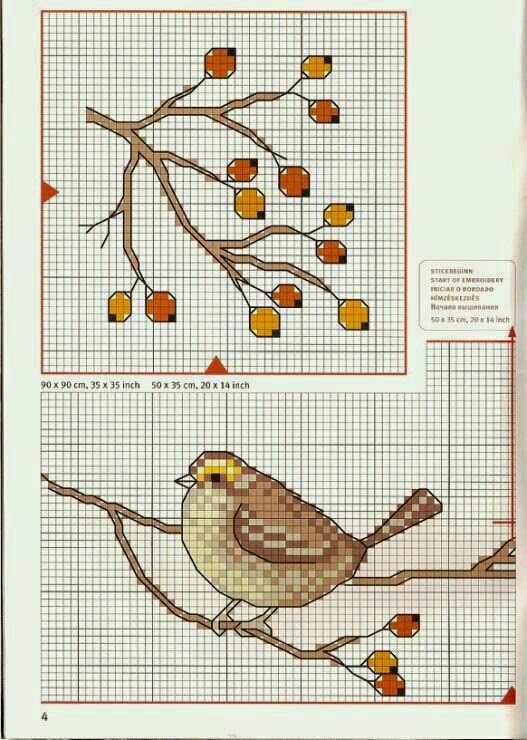 ♥Meus Gráficos De Ponto Cruz♥: Toalhas de Mesa: Passarinhos em Ponto Cruz