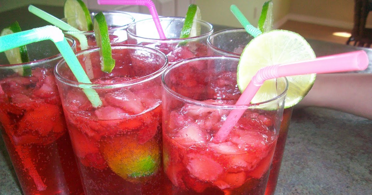 Double the Deliciousness Strawberry Cranberry Lime Soda