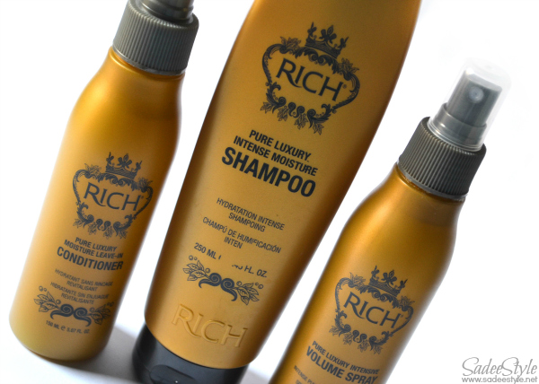 RICH Pure Luxury Intense Moisture Shampoo, Conditioner and Volume Spray