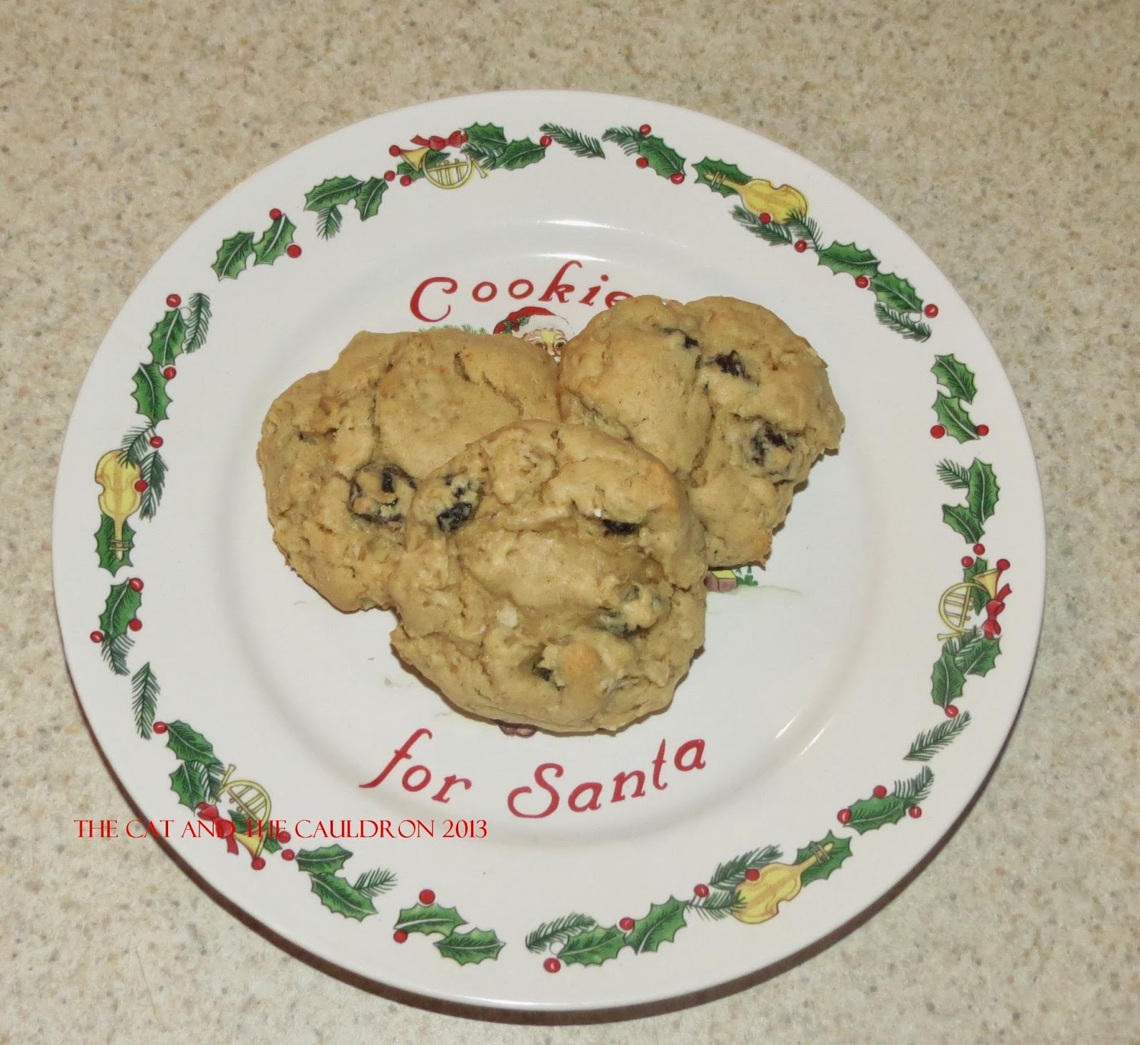 The Cat and the Cauldron Oatmeal Raisin Cookies made with Cake Mix