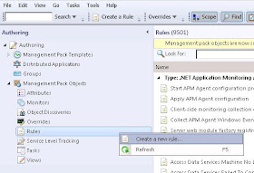 Select Rules in order to create a System Center Operations Manager SNMP collection rule