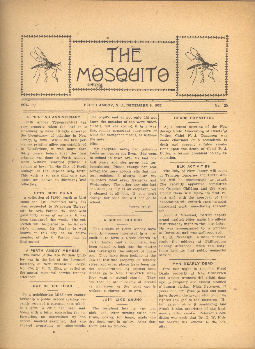 Historic Perth Amboy Virtual Museum Perth Amboy Newspapers
