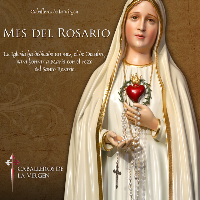 Octubre, mes del santo rosario.