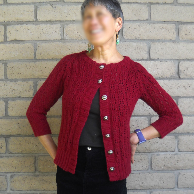 Binding Off Windsor Cardi, button bands, and knit one below