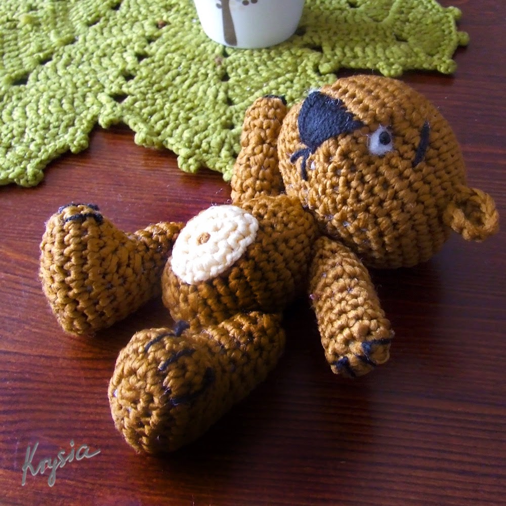 szydełkowu miś amigurumi tutorial Krysia