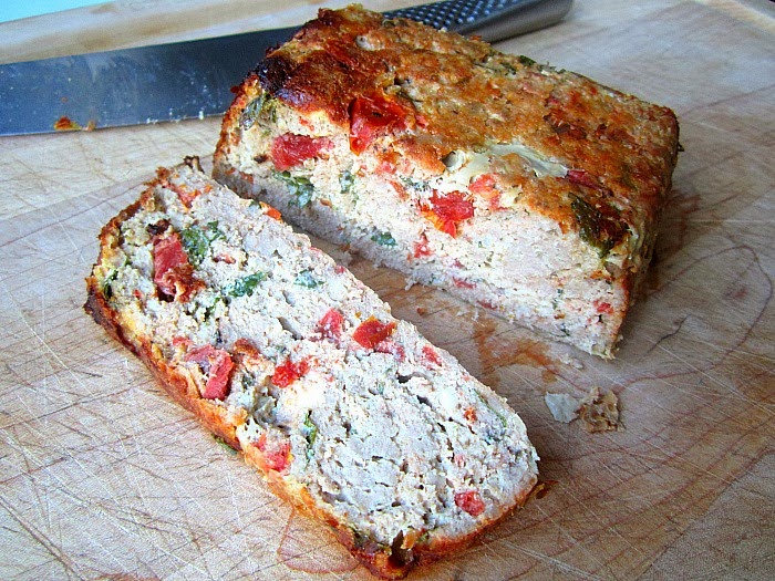 What's for Dinner? Mediterranean Turkey Meatloaf w/ Feta & Sundried