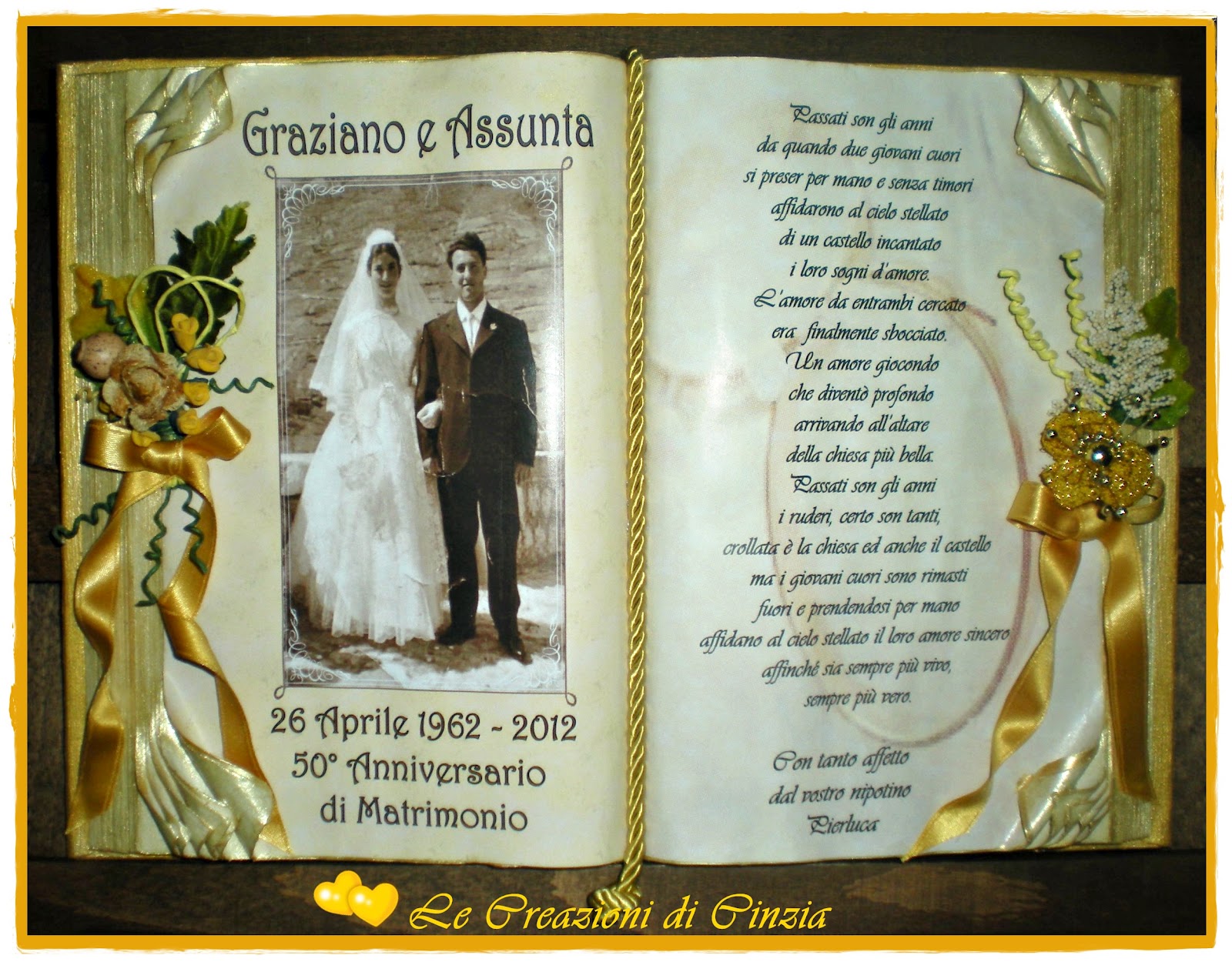 LE CREAZIONI DI CINZIA: Nozze d'oro