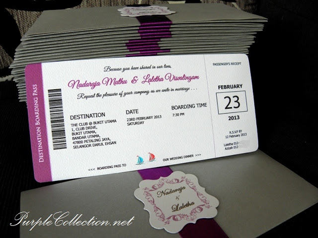 Grey & Purple Wedding Boarding Pass Cards, Grey and Purple, Grey, Purple, Wedding, Boarding Pass, Boarding Pass Cards, Cards, Boarding Pass Pockets, Marriage