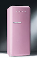 pink smeg refrigerator