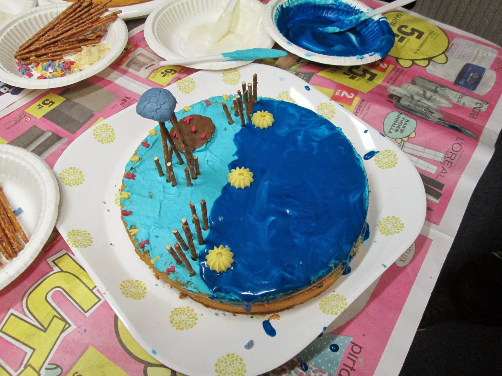 Our new life in Finland Halloween cake decorating contest for FHE