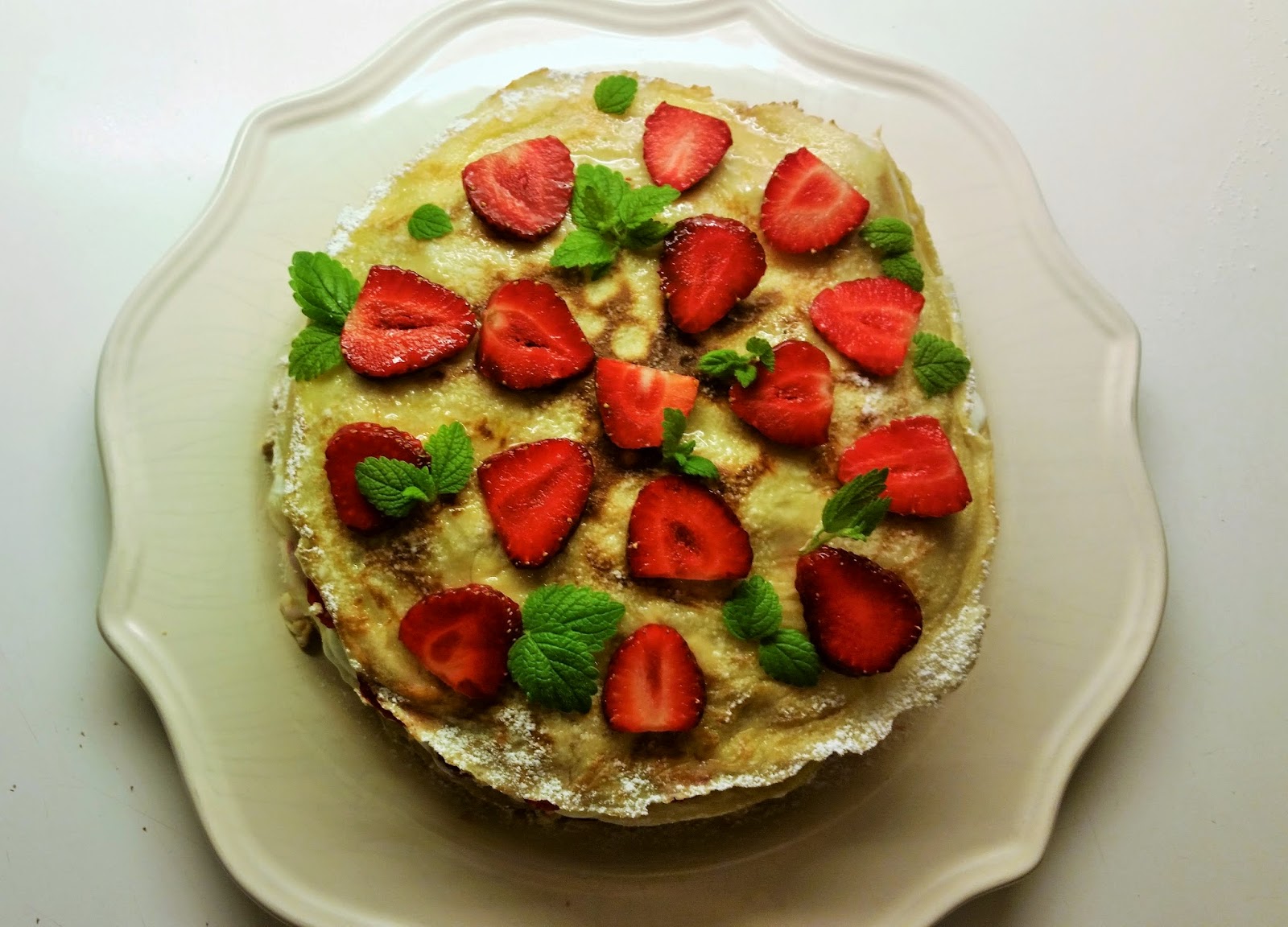 strawberry cheesecake mille crêpe