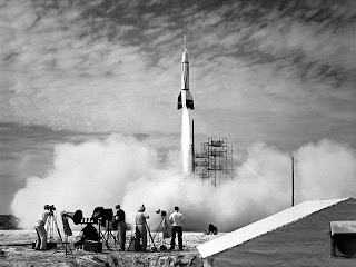 first rocket launch man going to the moon