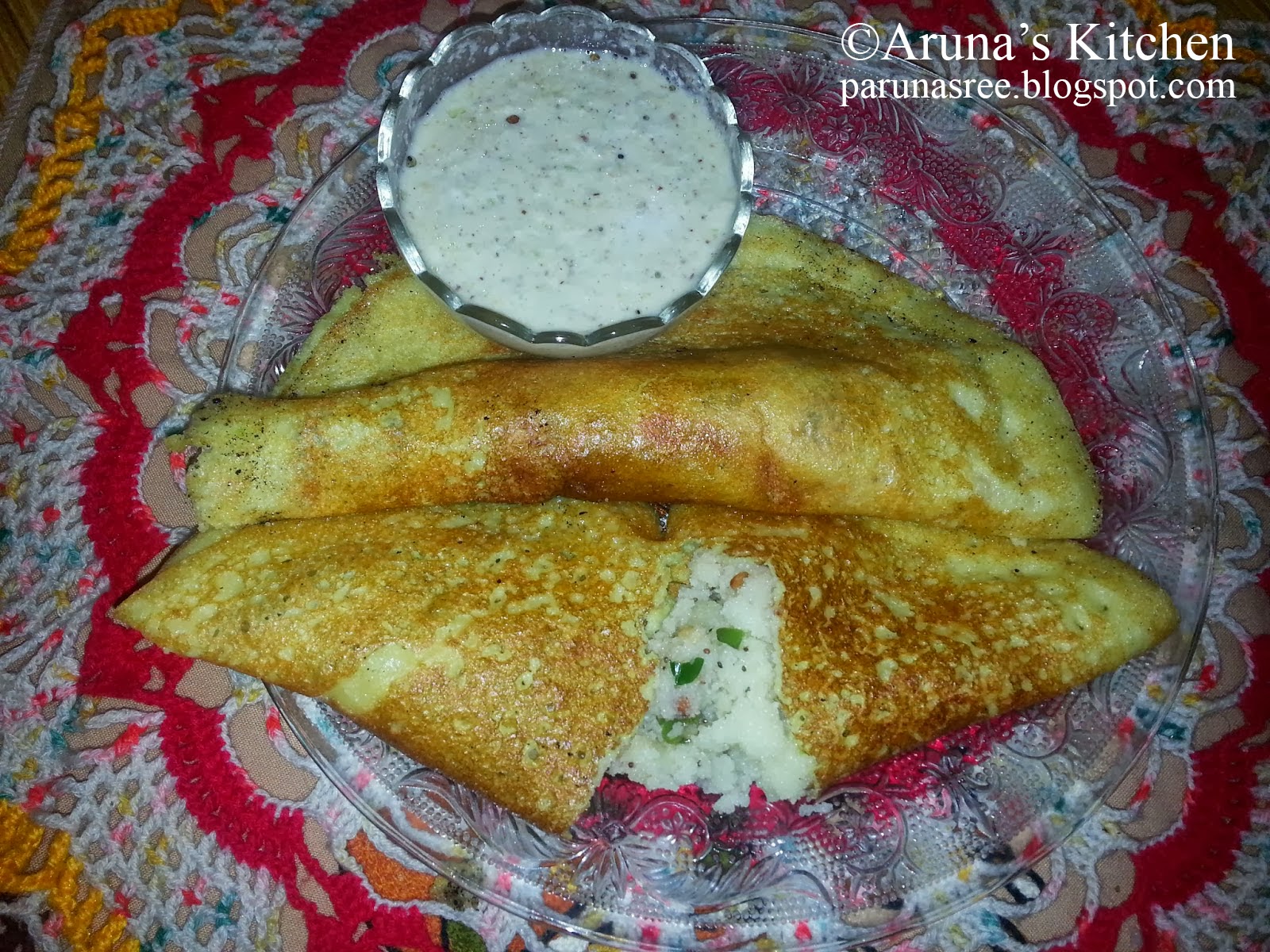 Aruna's Kitchen Upma Pesarattu Chutney Recipe