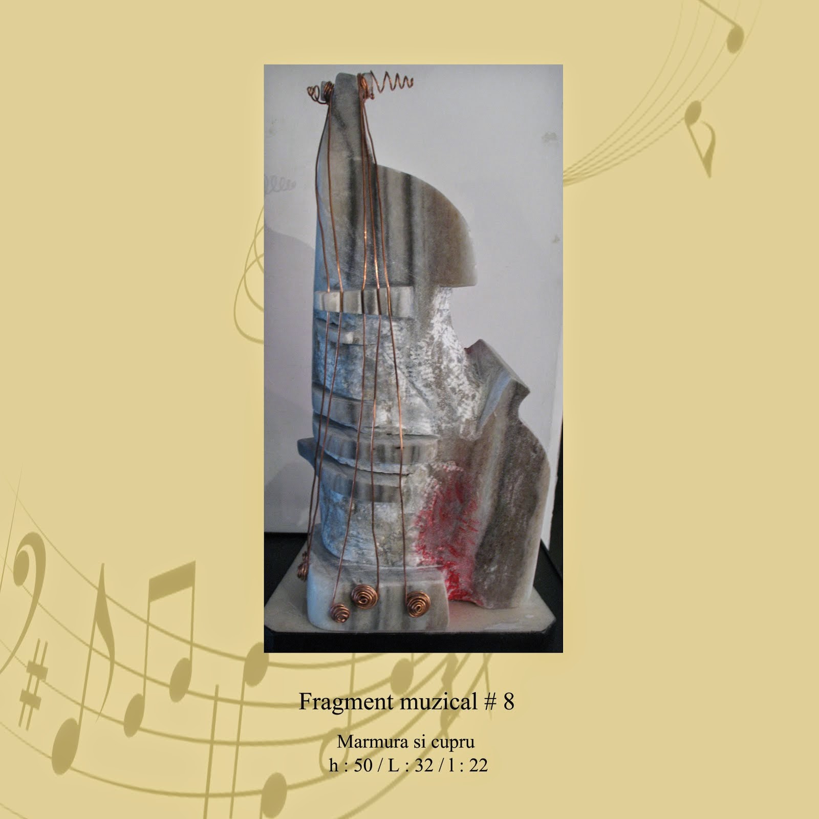 "Fragment muzical # 8"-marmura si cupru / .2008.