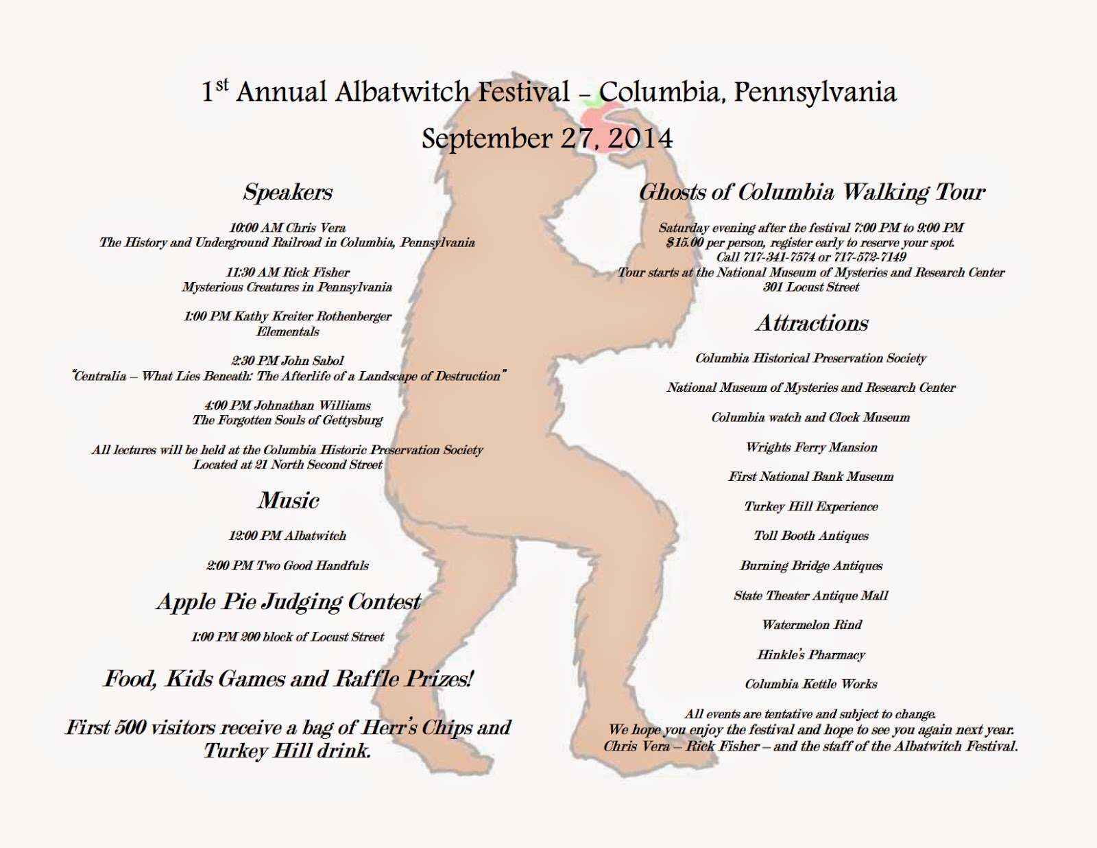 COLUMBIA SPY Albatwitch Festival coming to Columbia September 27