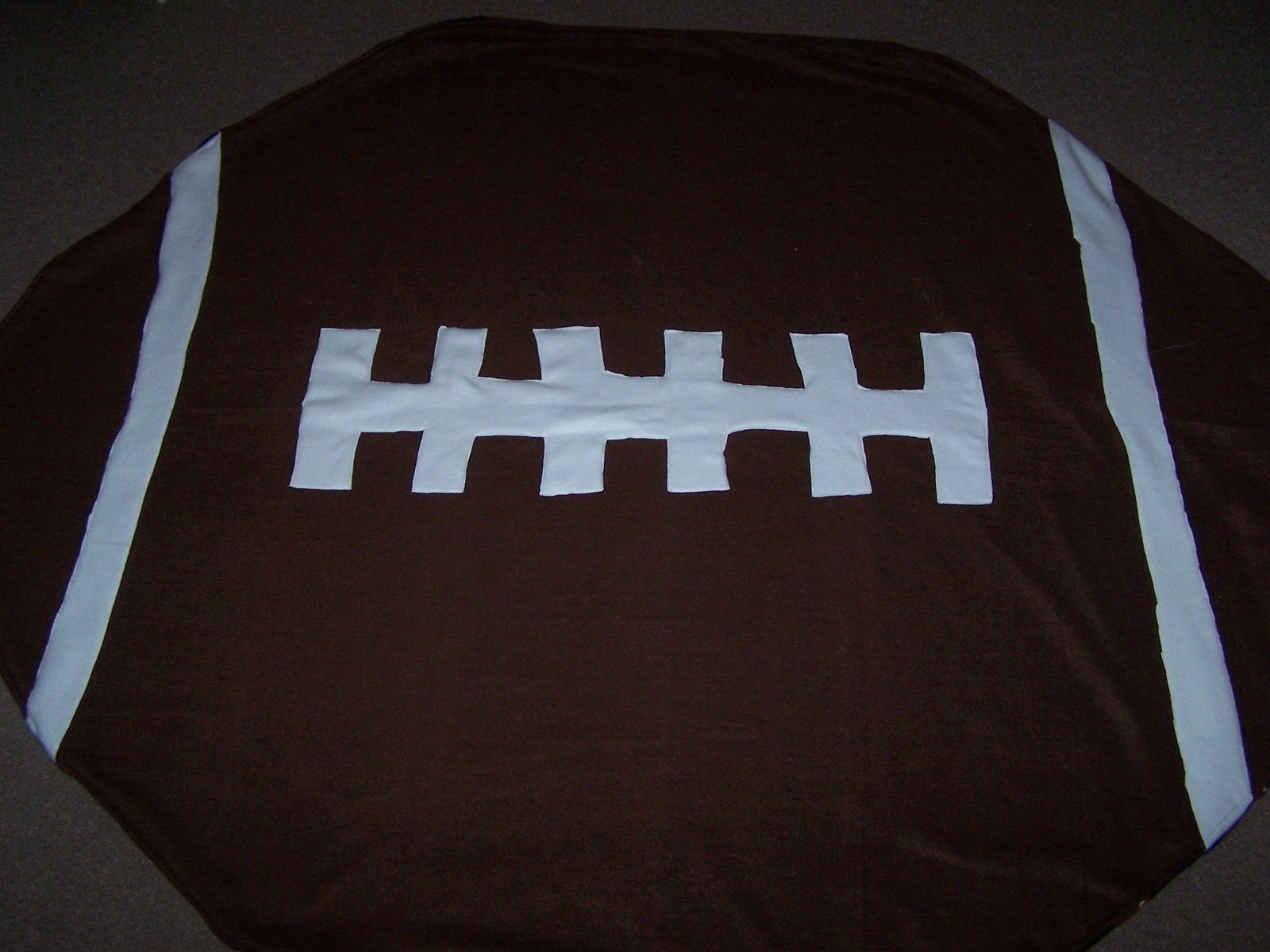 The Beautiful Budget DIY Football Blanket