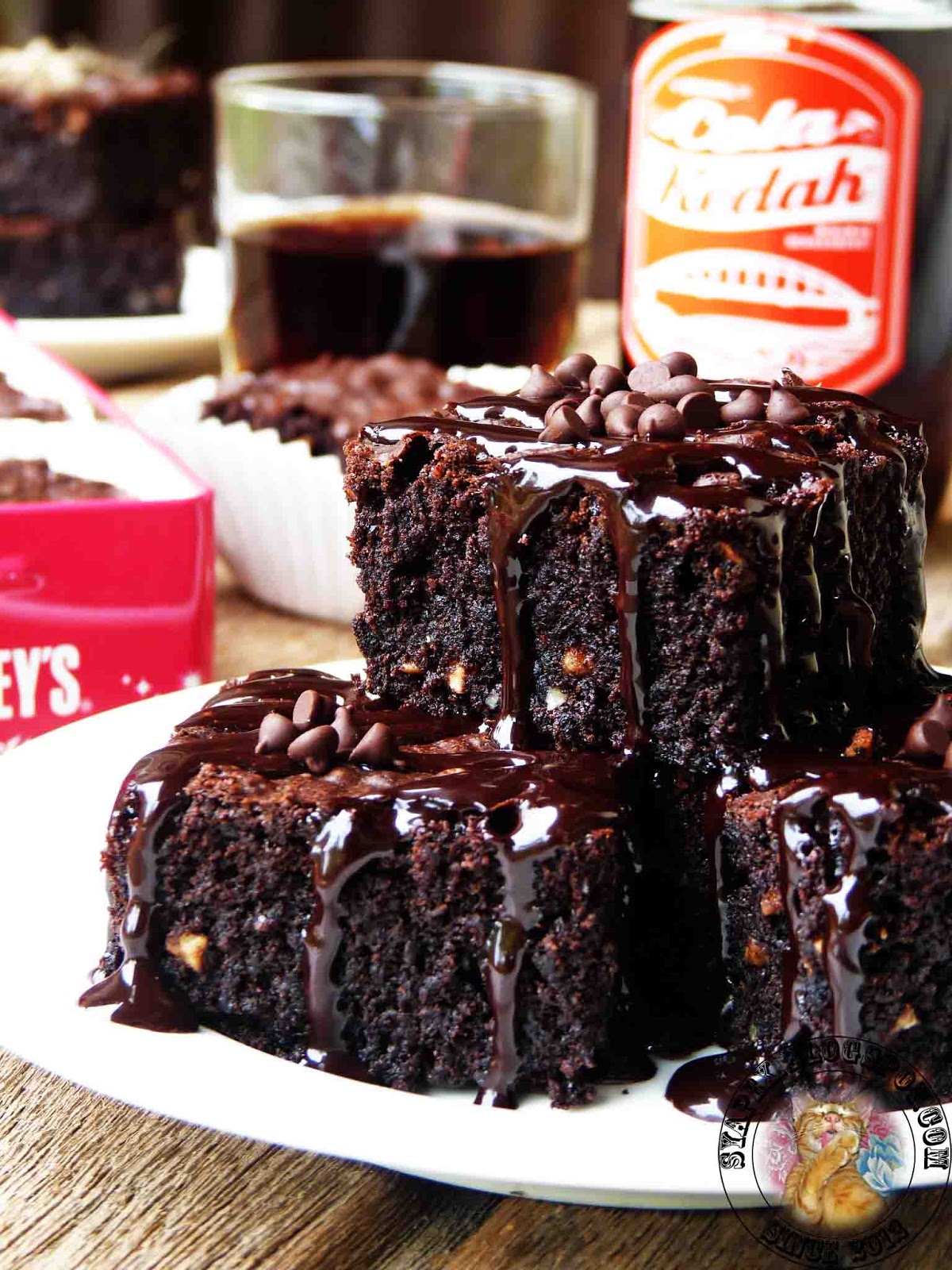 syapex kitchen Chocolate Brownies Kedut