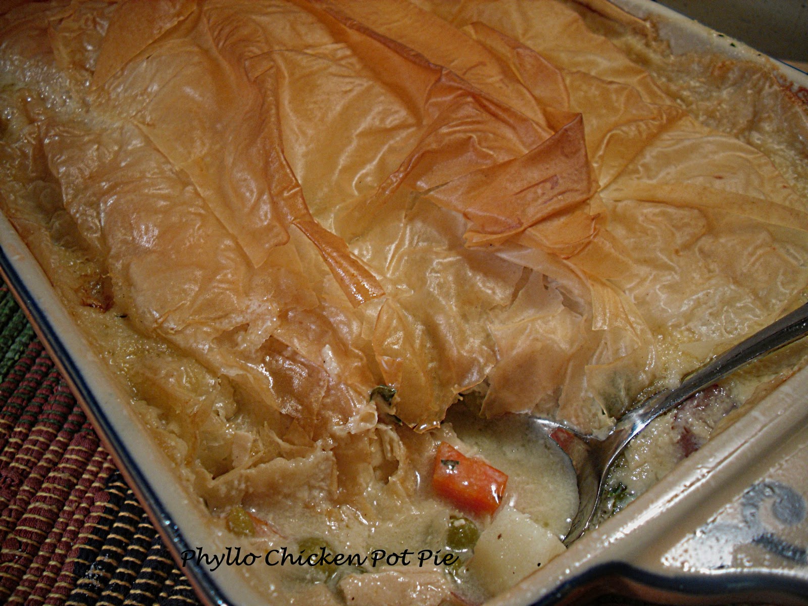 Comfy Cuisine Home Recipes from Family & Friends Phyllo Chicken Pot Pie