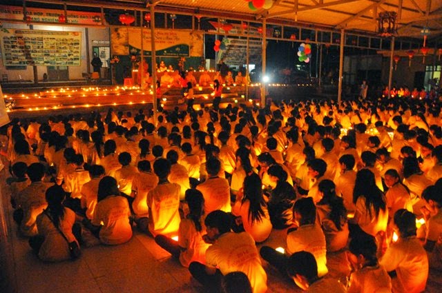 chùa hoa khai,khóa tu mùa hè,đăk nông,thắp nến,tri ân