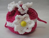 Pink w/Flower Hand Bag