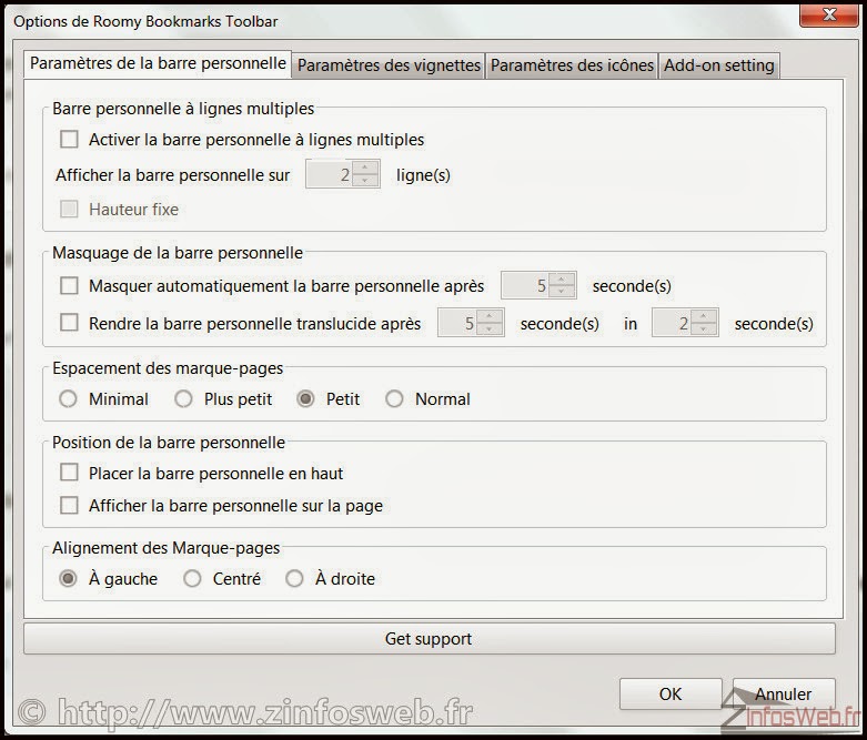 Roomy Bookmarks Toolbar_votre barre personnelle de favoris Firefox plus