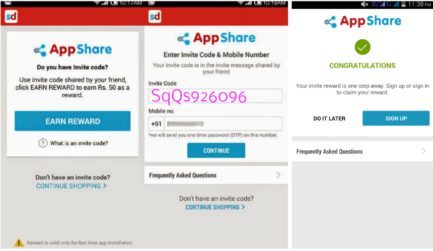 snapdeal first time user offer