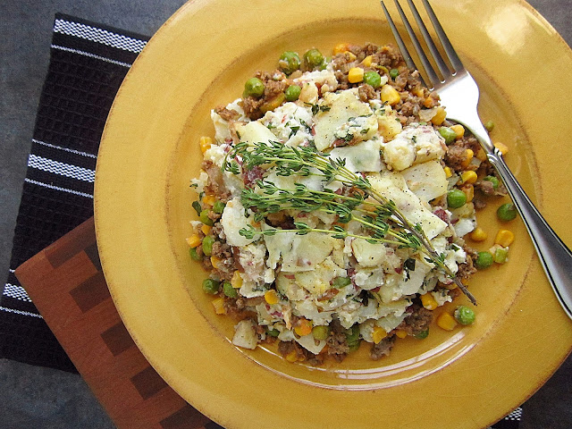 Leftover Potato Salad Shepherd's Pie @ASpoonfulofLuxe
